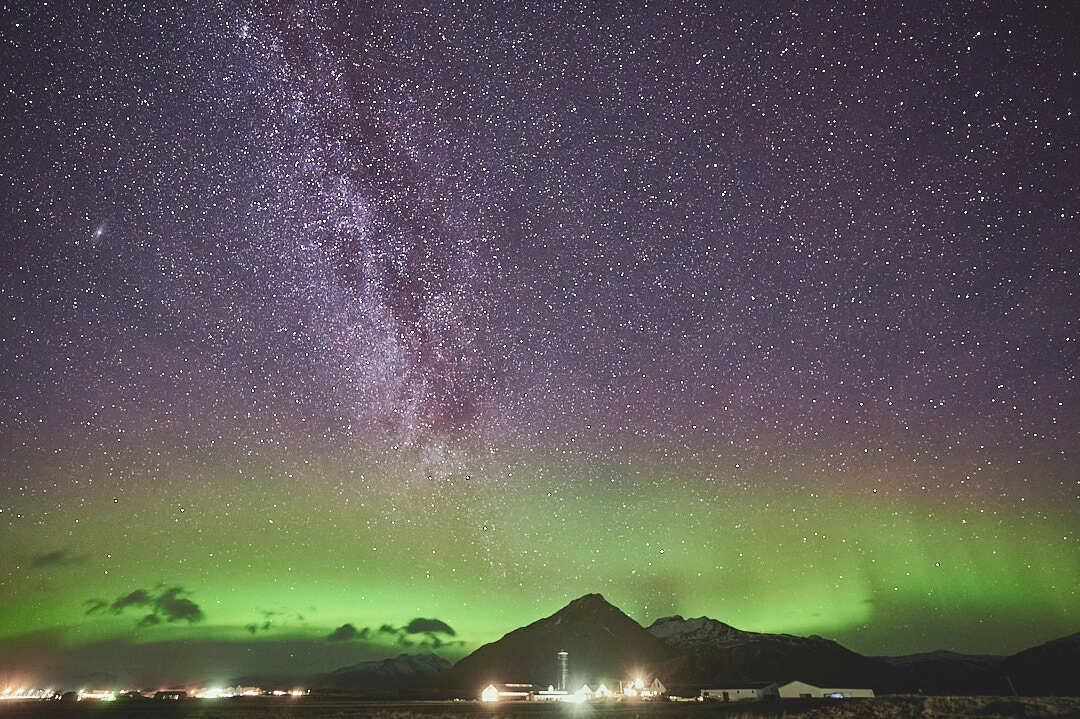 Milky Way with Aurora